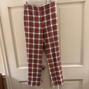 J Crew Pull-on straight-leg bi-stretch wool pant in Snowy Stewart tartan Size 2
